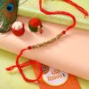 Ruby Red Beads Antique Rakhi
