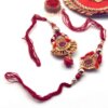 Combo of Designer Maroon-Theme Bhai-Bhabhi Rakhi - Image 3