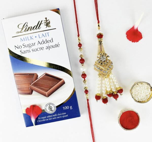 Bhaiah Bhabhi Rakhi with Lindt no sugar bar