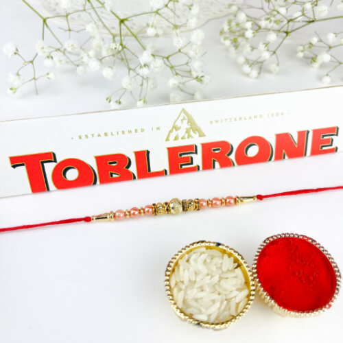 Toblerone Rakhi With Fancy Beads Rakhi