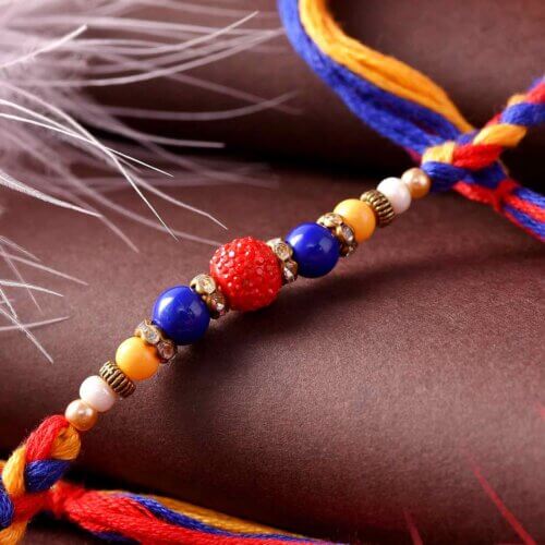 Colourful Beads Mauli Rakhi