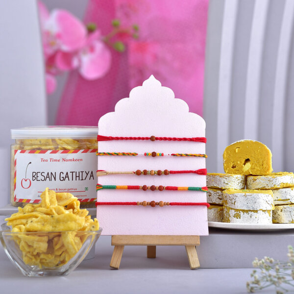 set of 5 rakhi Hamper