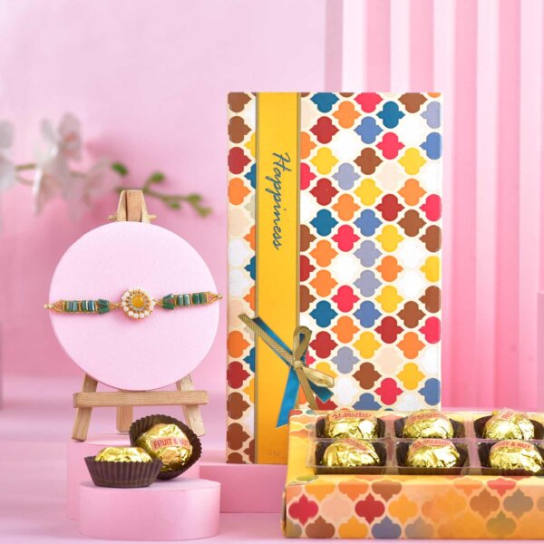 Rakhi with handmade chocolates