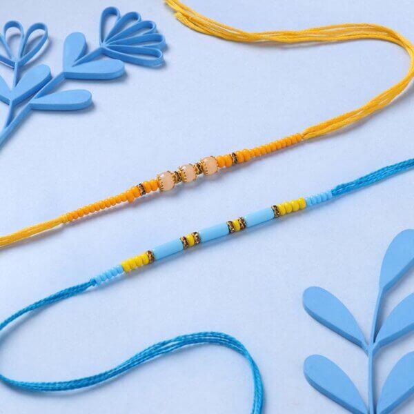 Beaded Rakhis Set With Ferrero Rocher