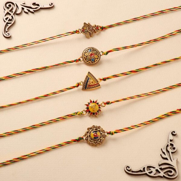 Intricate Designer Rakhis With Almons Nuts