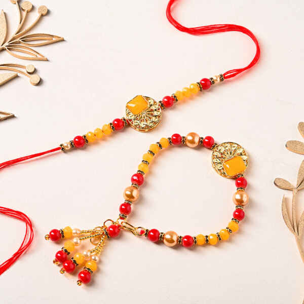 Radiant Couple Rakhi With Rocher Collection