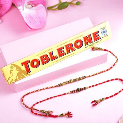 Set of 2 Rakhi With  Toblerone