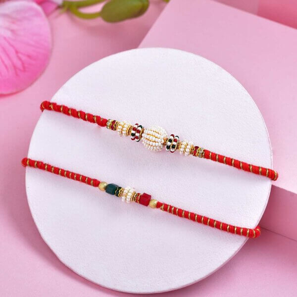 set of 2 Rakhi WIth Hamper