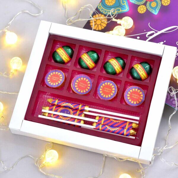 Diwali Crackers Shape Chocolates Hamper