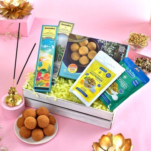 Diwali Wooden Tray Hamper